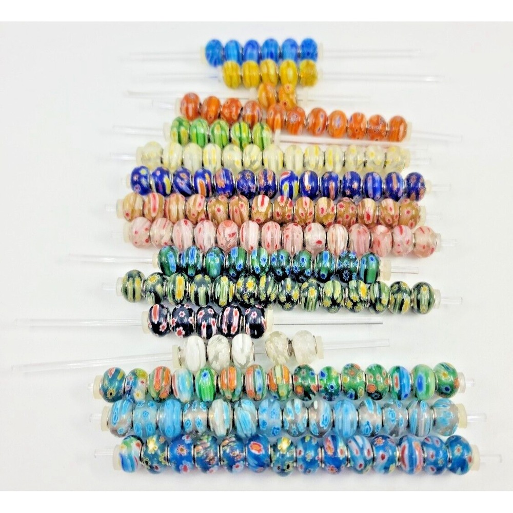 Glass Bead Bracelet Charm Lot Handmade From Jewelry Store Closing Approx 161 PCS